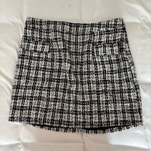 Forever 21 Black and White Tweed Mini Skirt